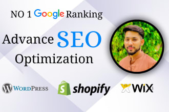 optimize website SEO service on wordpress, wix, shopify for google ranking