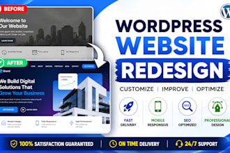 redesign, customize and improve your wordpress site