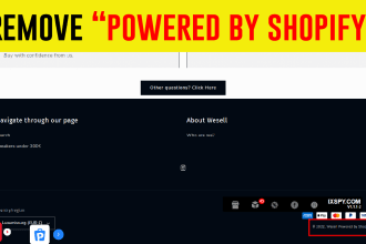 remove the powered by shopify link from your website or store footer section