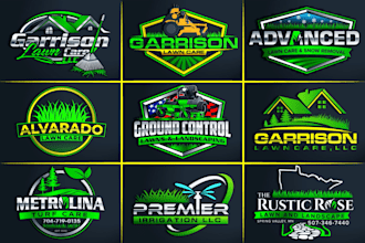 design modern landscape and lawn care logo