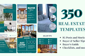 provide real estate templates editable in canva
