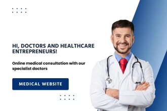 build medical, healthcare, dental, clinic, doctor and hospital website