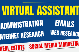 be your fast administrative and social media marketing virtual assistant