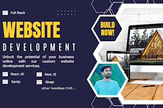 develop website using  nextjs with strapi, sanity, contentful cms