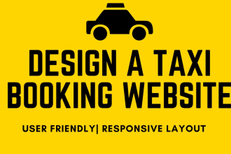 design a taxi booking website