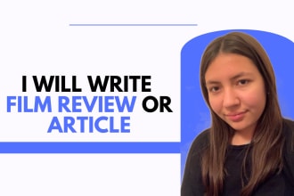 write film review or article