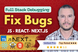 fix bugs and errors in your javascript, react and next js code