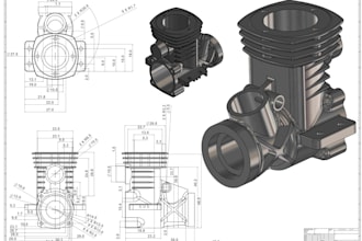 make 2d drawings, 3d mechanical parts and component designs