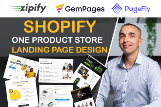 create shopify one product store or product landing page using gempages, pagefly