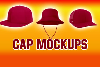 create sublimation cap design and mockup