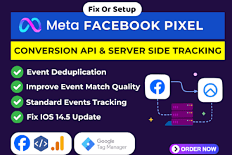 setup or fix facebook pixel conversion API with GTM ga4