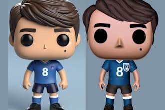 make 3d funko custom pop by photo, these funkos are ready to 3d print