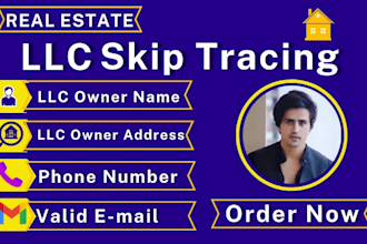 do llc skip trace, corporate, trust or companise,owner name