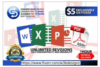 convert PDF to word or word to PDF