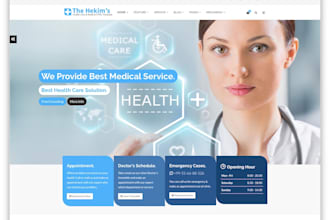 build a clinic, dental, doctor, hospital,healthcare website