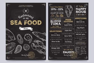 design restaurant fast food café bakery hotel drink and party menu