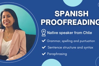 provide spanish proofreading and editing