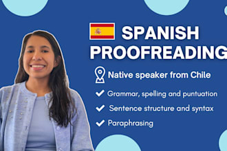 provide spanish proofreading and editing
