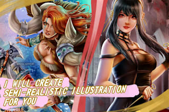 create realistic illustration art potrait of you