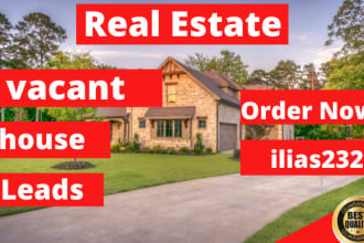 provide real estate vacant house leads with skip tracing