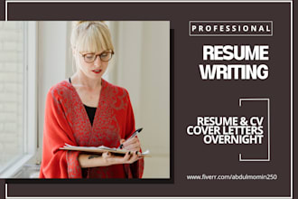 develop, review and rewrite professional resumes, cvs and cover letters