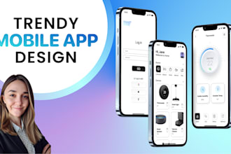 create a trendy lifestyle mobile app design