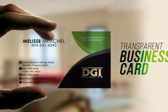 make transparent business card design to impress your clients