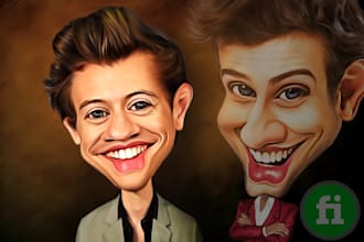 Top 10!  draw caricature, cartoon caricature from your any photo