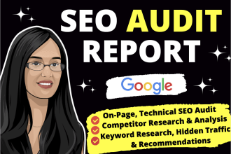 do website SEO audit report, keyword research, and competitor analysis