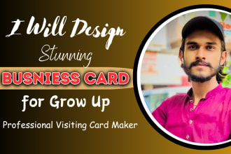 design stunning business card for grow up, professional visiting card maker