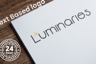 do text based logo design for your company