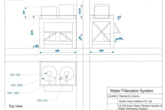 draw schematic and single line diagram of solar pv system