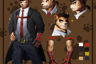 draw reff sheet human or furry