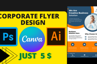 design event flyers, brochure or poster and corporate flyer