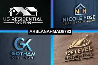 design real estate, property, construction, home logo in 6hour