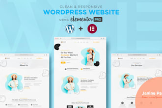 design and develop a wordpress website with elementor pro