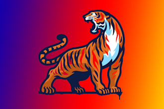 design outstanding tiger logo with express delivery