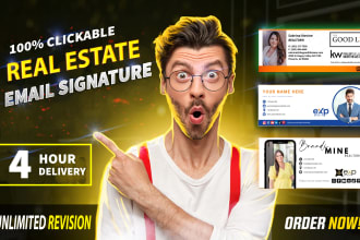 design realtor email signature with clickable links