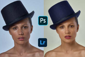 do bulk photo editing and high end skin retouching