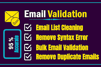 do bulk email verification, validation, and email list cleaning