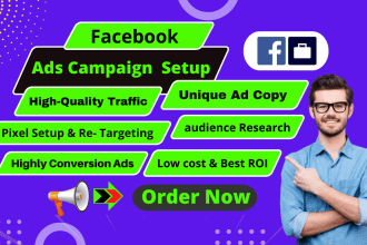 full setup facebook business page and fb shop and meta ads
