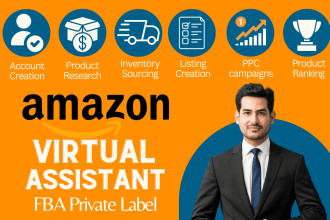 be your amazon virtual assistant fba , set up amazon seller account