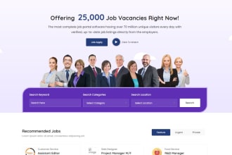 create recruitment, job board or job portal listing website like indeed