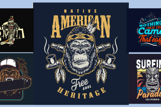 do trendy unique vintage retro and typography t shirt design