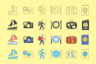 Hot Deals!  create unique custom vector icons for apps and websites in different styles