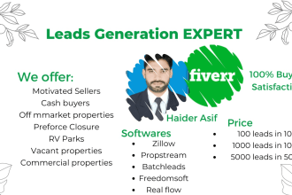 provide you updated  sellers buyers off market vacant properties lists