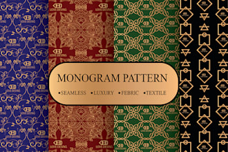 design luxury monogram seamless pattern for your brand