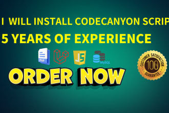 install codecanyon script and fix any bug