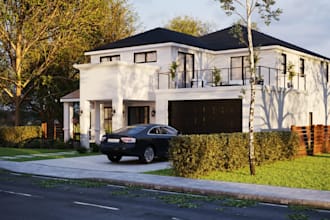 do 3d design and visualize facade, exterior, front elevation architecture
