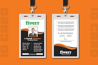 do professional id card design